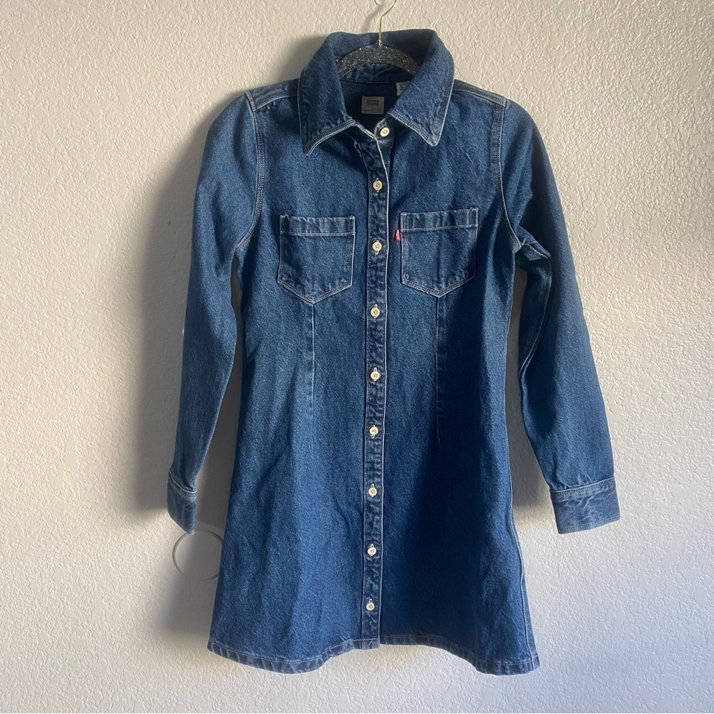 Levi’s Ellie Denim Collared Button-Front Shirt Dress - Picture 2 of 9
